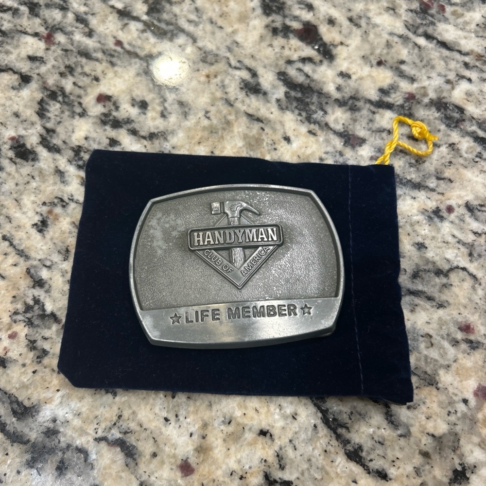 VTG Handyman club of America pewter belt buckle 1996